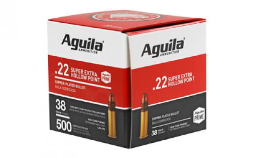 Aguila Ammunition Rimfire, 22 LR, 38Gr, Hollow Point, Hi-Velocity, 500 Round Box 1B221118