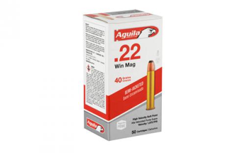 Aguila Ammunition 22WMR, 40 Grain, Soft Point, 50 Round Box 1B222401