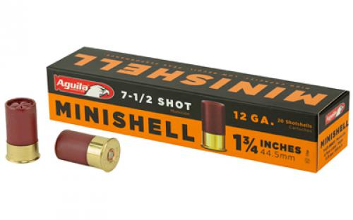 Aguila Ammunition Minishell, 12Ga 1.75, #7.5, 20 Round Box 1C128968