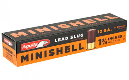 Aguila Ammunition Minishell, 12Ga 1.75", Lead Slug, 20 Round Box 1C128974