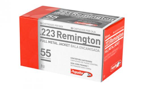 Aguila Ammunition Rifle, 223 Rem, 55 Grain, Full Metal Jacket, 50 Round Box 1E223110