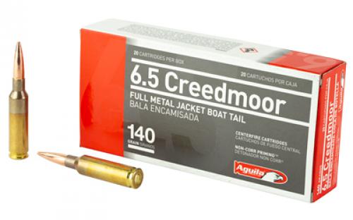 Aguila Ammunition 6.5 Creedmoor, 140 Grain, Full Metal Jacket Boat Tail, 20 Round Box 1E650110