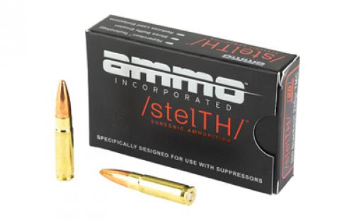 Ammo Inc Subsonic, 300 Blackout, 220 Grain, Total Metal Coating, 20 Round Box 300B220TMC-STL-A20