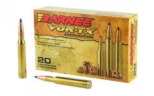 Barnes VOR-TX, 30-06, 168 Grain, Tipped Triple Shock X, Boat Tail, Lead Free, 20 Round Box, California Certified Nonlead Ammunition 21565