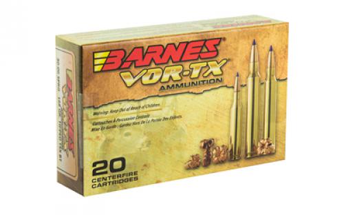 Barnes VOR-TX, 30-06, 168 Grain, Tipped Triple Shock X, Boat Tail, Lead Free, 20 Round Box, California Certified Nonlead Ammunition 21565
