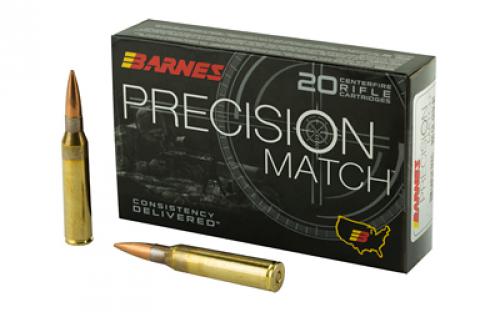Barnes Precision Match, 338 Lapua, 300 Grain, Open Tip Match Boat Tail, 20 Round Box 30728