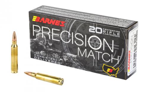 Barnes Precision Match, 556NATO, 69 Grain, Open Tip Match Boat Tail, 20 Round Box 30846