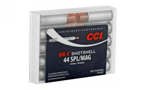 CCI Shotshell, 44 MAG/44 Special, 110 Grain, Shotshell, #4 Shot Size, 10 Round Box 3718CC
