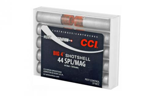 CCI Shotshell, 44 MAG/44 Special, 110 Grain, Shotshell, #4 Shot Size, 10 Round Box 3718CC