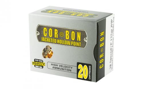 CorBon Self Defense, 38 Special, 125 Grain, Jacketed Hollow Point, +P, 20 Round Box 38125