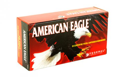 Federal American Eagle, 45LC, 225 Grain, Jacketed Soft Point, 50 Round Box AE45LC