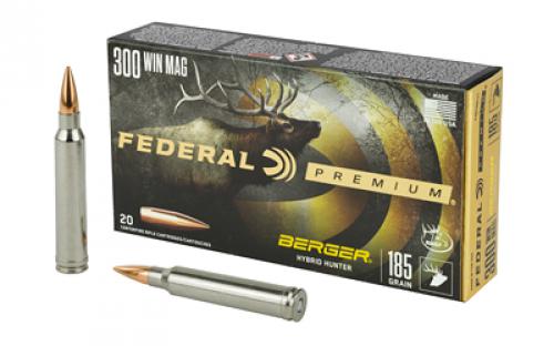 Federal Premium, Berger Hybrid Hunter, 300 Win, 185 Grain, 20 Round Box P300WBCH1