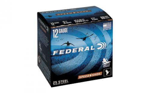 Federal Speed-Shok, 12 Gauge 3.5, #BB, 1 3/8 oz, Steel Shot, 25 Round Case, California Certified Nonlead Ammunition WF133 BB