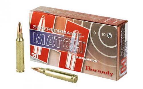 Hornady SuperFormance, 223REM, 75 Grain, Boat Tail, Hollow Point, Match, 20 Round Box 80264