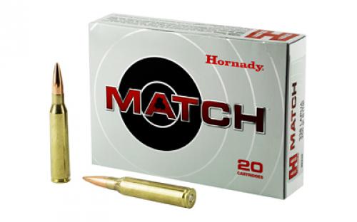 Hornady Match, 338 Lapua, 250 Grain, Boat Tail, Hollow Point, 20 Round Box 8230