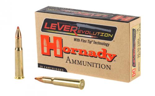 Hornady LeverEvolution, 30-30, 140 Grain, MonoFlex, Lead Free, 20 Round Box, California Certified Nonlead Ammunition 82731