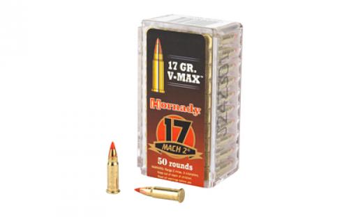 Hornady Varmint Express, 17 Hornady Mach 2, 17 Grain, V-Max, 50 Round Box 83177