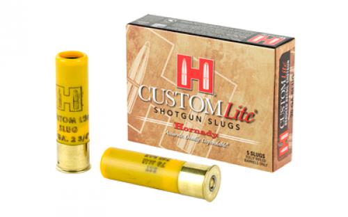Hornady Custom Lite, 20Ga FTX, 2.75, 250 Grain, Sabot Slug, 5 Round Box 86233