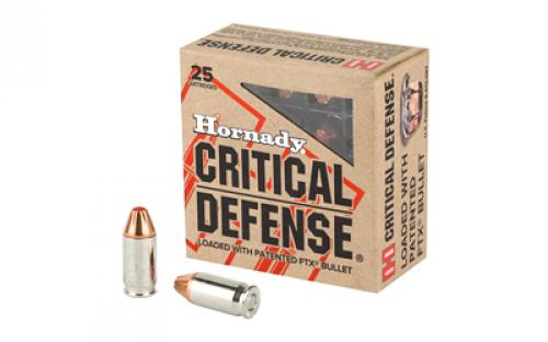 Hornady Critical Defense, 380ACP, 90 Grain, Hollow Point, 25 Round Box 90080