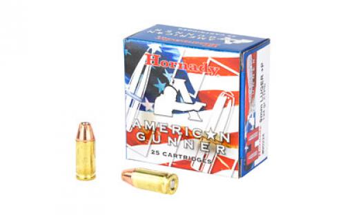 Hornady American Gunner, 9MM, 124 Grain, XTP, +P, 25 Round Box 90224
