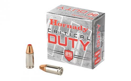 Hornady Critical Duty, 9MM, 135 Grain, FlexLock Duty, 25 Round Box 90236