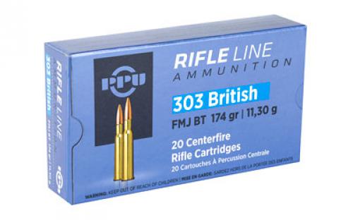 Prvi Partizan Rifle, 303 British, 174 Grain, Full Metal Jacket, 20 Round Box PP303F