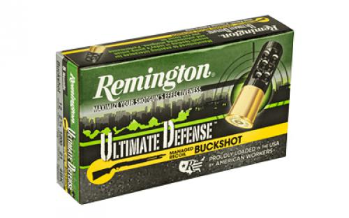 Remington Ultimate Defense, 12 Gauge 2.75", #4 Shotshell, 21 Pellets, 5 Round Box 20637