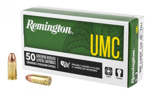 Remington UMC, 9MM, 124 Grain, Full Metal Jacket, 50 Round Box 23718