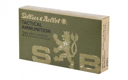 Sellier & Bellot Rifle, 300 Blackout, 147 Grain, Full Metal Jacket, 20 Round Box SB300BLKB