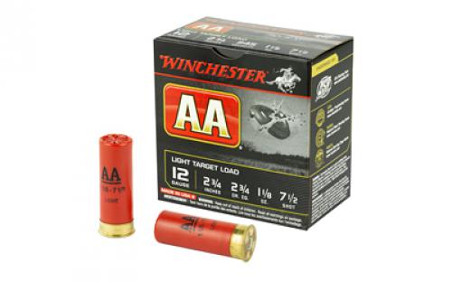 Winchester Ammunition AA Target, 12 Gauge, 2.75, #7.5, 2 3/4 Dram, 1.125 oz., Shotshell, 25 Round Box AA127