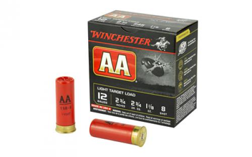 Winchester Ammunition AA Target, 12 Gauge, 2.75, #8, 2 3/4 Dram, 1.125 oz., Shotshell, 25 Round Box AA128
