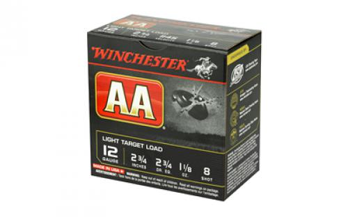 Winchester Ammunition AA Target, 12 Gauge, 2.75", #8, 2 3/4 Dram, 1.125 oz., Shotshell, 25 Round Box AA128