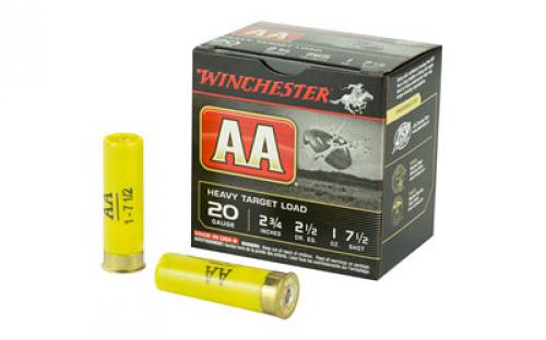 Winchester Ammunition AA Target, 20 Gauge, 2.75, #7.5, 2.5 Dram, 1 oz., Shotshell, 25 Round Box AAH207