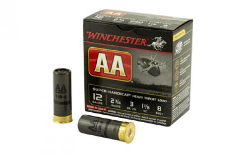 Winchester Ammunition AA Super Handicap, 12 Gauge, 2.75, #8, 3 Dram, 1.125 oz., Shotshell, 25 Round Box AAHA128