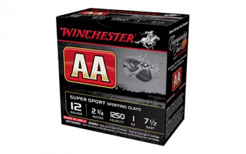 Winchester Ammunition AA Supersport Sporting Clay, 12 Gauge 2.75, #7.5, 1 oz, 25 Round Box AASC12507