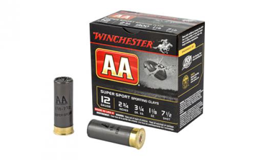 Winchester Ammunition AA Supersport Sporting Clay, 12 Gauge, 2.75, #7.5, 1.125 oz., Shotshell, 25 Round Box AASC127