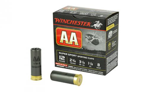 Winchester Ammunition AA Supersport Sporting Clay, 12 Gauge, 2.75, #8, 1.125 oz., Shotshell, 25 Round Box AASC128