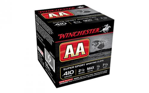 Winchester Ammunition AA SUPER SPORT, 410 Gauge 2.5, 1/2 OZ, #7.5, Sho t Shell, 25 Round Box AASC417