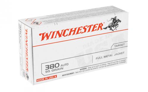 Winchester Ammunition USA, 380ACP, 95 Grain, Full Metal Jacket, 50 Round Box Q4206