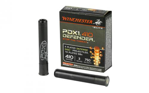 Winchester Ammunition Defender, Supreme Elite, 410 Gauge, 3" Buckshot, 3 Defense Discs, 12 BB Pellets, 10 Round Box S413PDX1