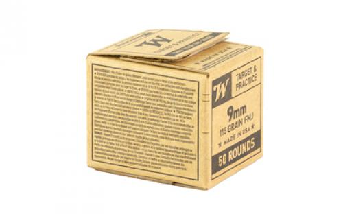 Winchester Ammunition Service Grade, 9mm, 115 Grain, Full Metal Jacket, 50 Rounds Box SG9W50