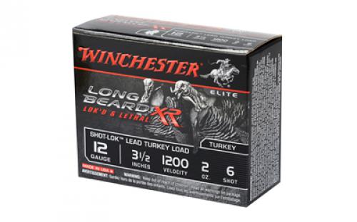 Winchester Ammunition Long Beard XR, 12 Gauge, 3.5" Chamber, #6, 2 oz, Shotshell Shot-Lok with Lead Shot, 10 Round Box STLB12L6