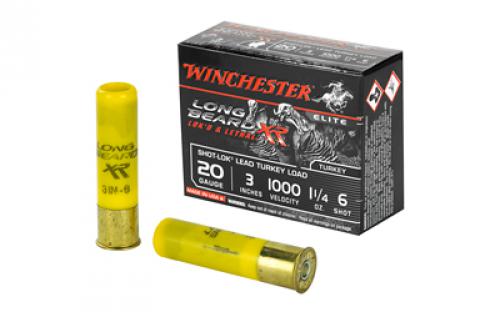 Winchester Ammunition Long Beard XR, 20 Gauge, 3, #6, 1 1/4 oz, Shotshell, Shot-Lok with Lead Shot, 10 Round Box STLB2036