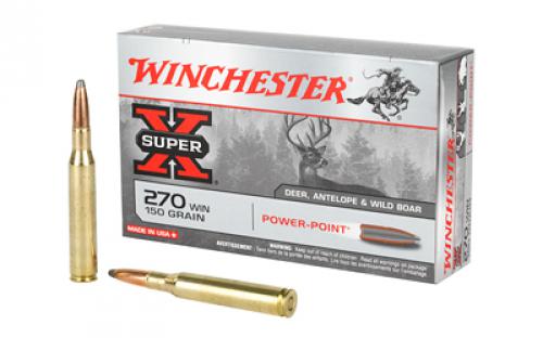 Winchester Ammunition Super-X, 270Win, 150 Grain, Power Point, 20 Round Box X2704