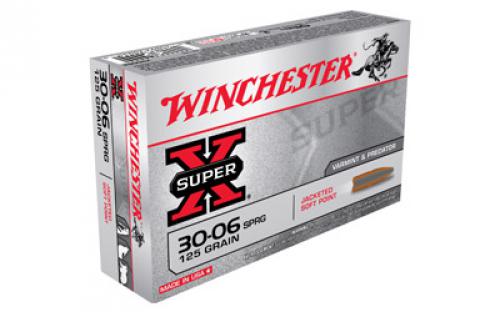 Winchester Ammunition Super-X, 30-06, 125 Grain, Jacketed Soft Point, 20 Round Box X30062