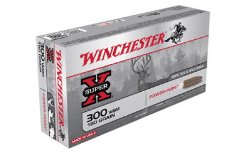 Winchester Ammunition Super-X, 300 WSM, 180 Grain, Power Point, 20 Round Box X300WSM