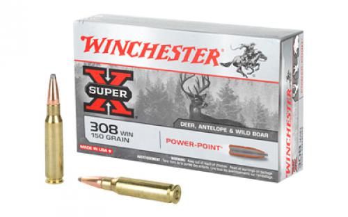 Winchester Ammunition Super-X, 308WIN, 150 Grain, Power Point, 20 Round Box X3085