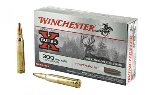 Winchester Ammunition Super-X, 300 WIN MAG, 150 Grain, Power Point, 20 Round Box X30WM1