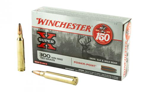 Winchester Ammunition Super-X, 300 WIN MAG, 180 Grain, Power Point, 20 Round Box X30WM2