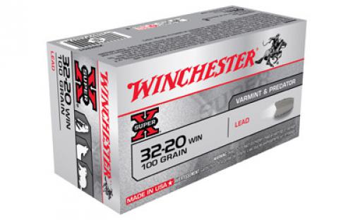 Winchester Ammunition Super-X, 32-20 Win, 100 Grain, Lead Flat Nose, 50 Round Box X32201